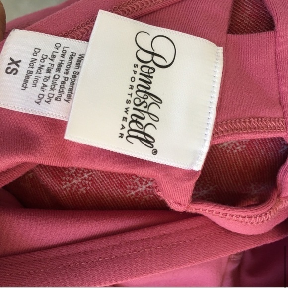 RARE Bombshell Sportswear SET Sexy Back Leggings and Bra Blush Size XS - Picture 12 of 12